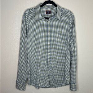 UNTUCKit Blue and Yellow Gingham Button Down - Men’s Size XL Slim Fit